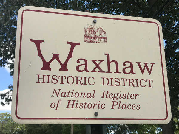 sign for Eaxhaw Historic District